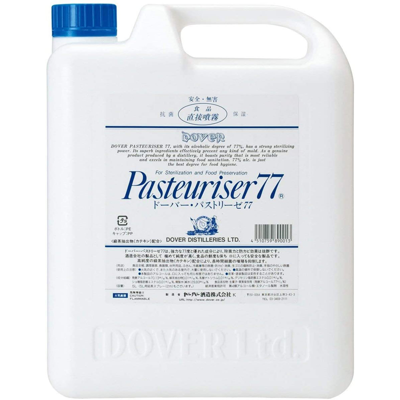 ドーバー パストリーゼ77（5L×4本）ポリ容器タイプ（アルコール製剤）