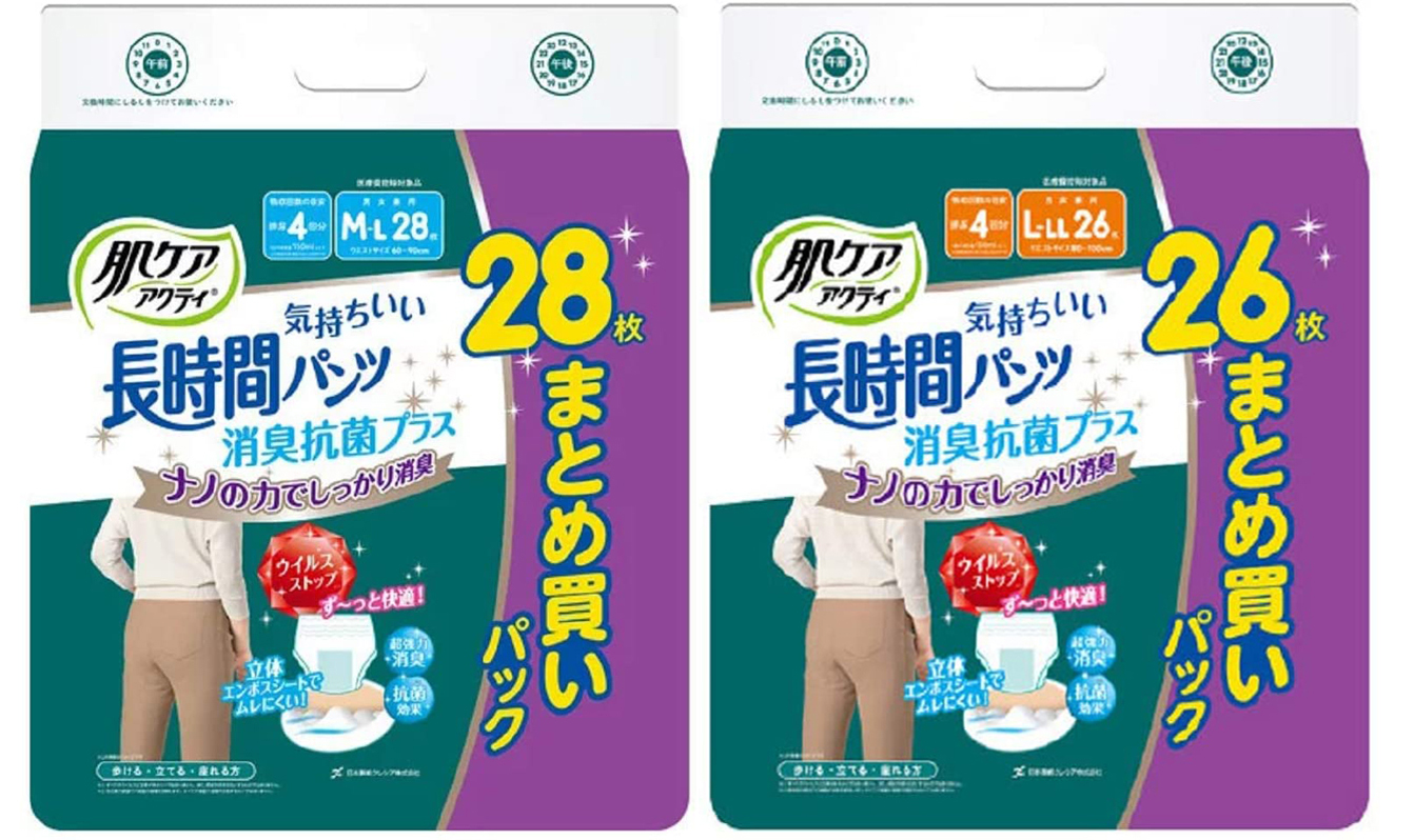 日本製紙クレシア 肌ケア アクティ 気持ちいい長時間パンツ 消臭抗菌 