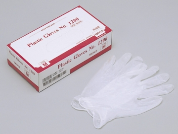 【送料無料】シンガー プラスチックグローブNo.1200 100枚入 粉付プラスチック手袋