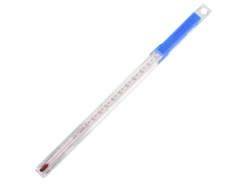 クレセル ガラス製棒温度計 ブルー
